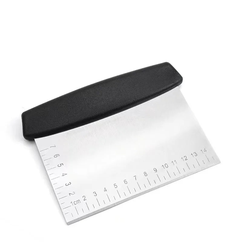 DIY Baking Supplies Stainless Steel Bread Separator Flour Pizza Dough Scraper Divider Cutter With Scale Kitchen Accessories