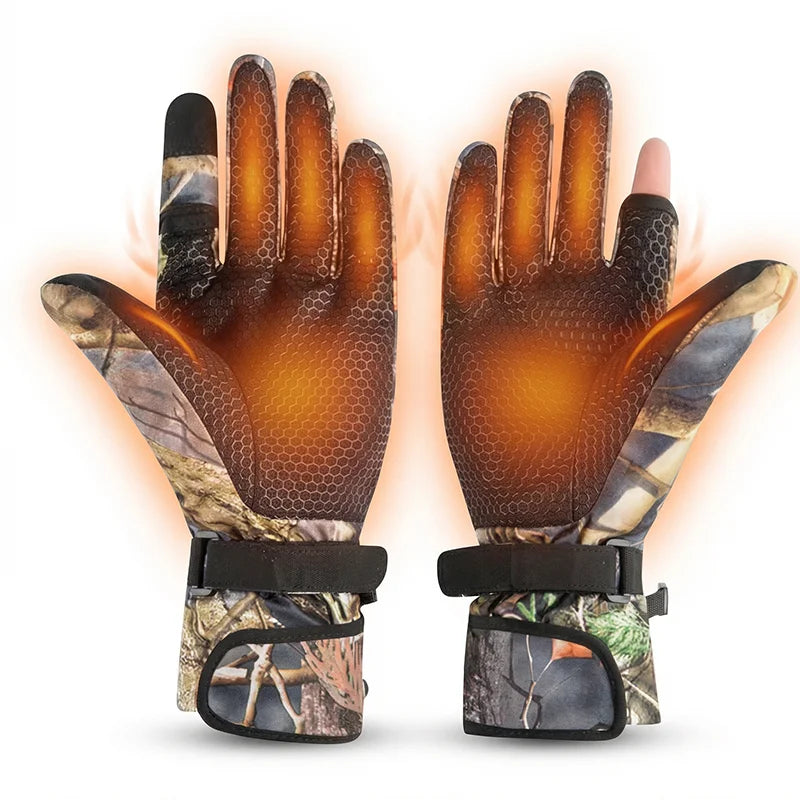 Thin Heated Sports Gloves for Ski Cycling & Outdoor Hunting-Self Heating Waterproof Lightweight