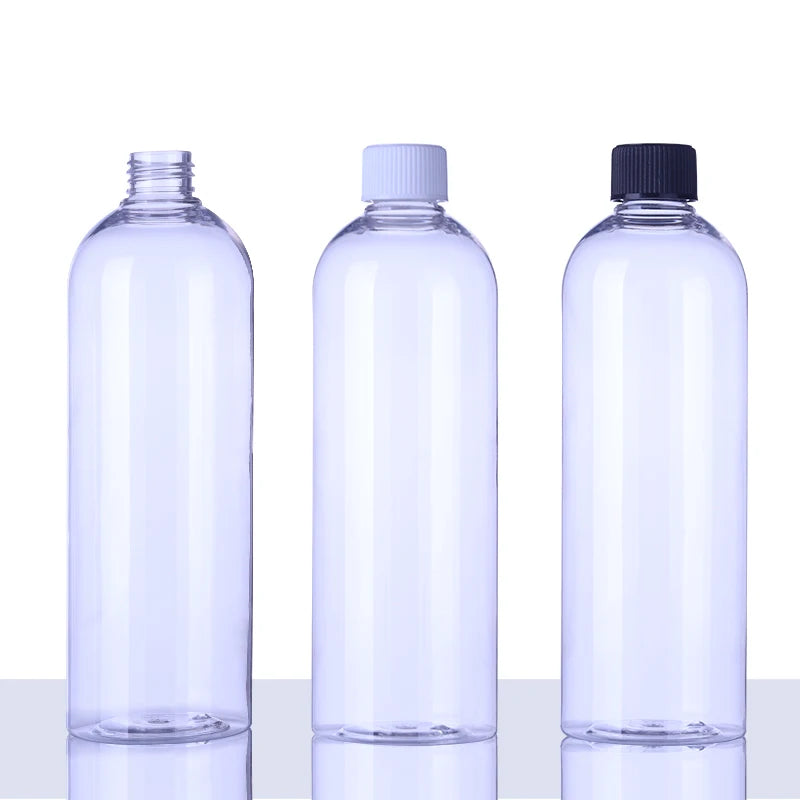 PET Round Plastic Bottle Shower Gel Wholesale Bathroom Products Skin Care Cosmetics Makeup Bottle