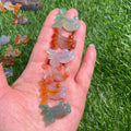Hot Sale Small Carnelian Goldfish Agate Fish Crystal Gemstone Fish Carvings for Healing