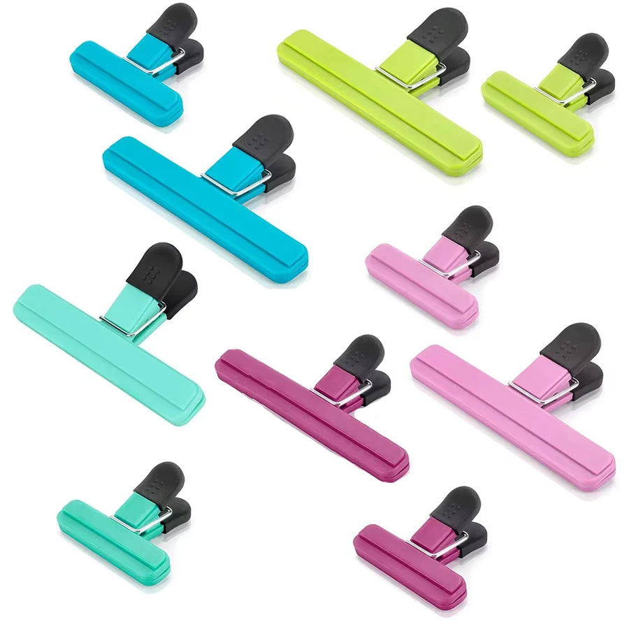 10 Pack Plastic Chip Clips Food Storage Bag Clips Eco-Friendly Kitchen Sealing Clips