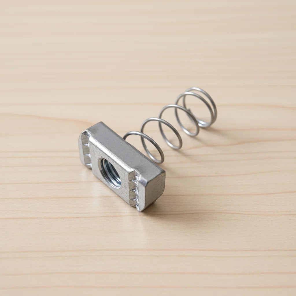 MALAXY Factory Price M6 M8 M10 T Channel Spring Nut Zinc Plated Long Spring Strut Channel Nut