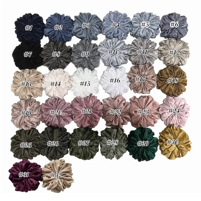 Personalizzati Xxl Big Oversized Satin Hair Accessories Malaysia Jumbo Scrunchy extra Large Soie Silk Satin Scrunchies for Hair