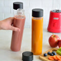 Wholesale Transparent Empty Voss Plastic Bottle for Juice Water Milk Drinks Soda with Plastic Blue White Black Cap