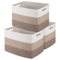 Eco-Friendly Handmade Modern Storage Basket Cotton Rope Craft with Plant Pattern Waterproof for Home Organization Wedding Use