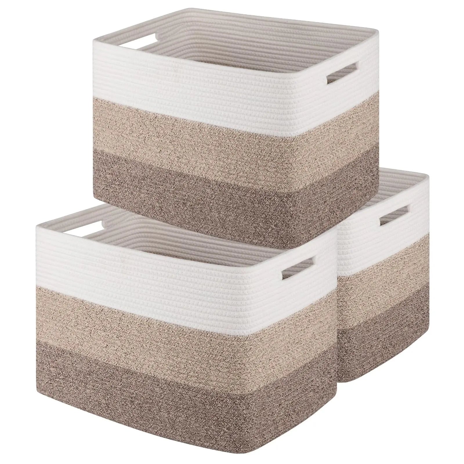 Eco-Friendly Handmade Modern Storage Basket Cotton Rope Craft with Plant Pattern Waterproof for Home Organization Wedding Use