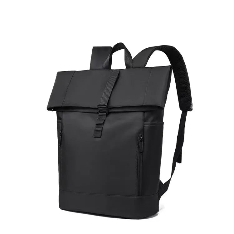 Men's Lightweight Luxury Folding Flip Backpack with USB Large Capacity Travel Leisure School Bag Shoulder Carrying System