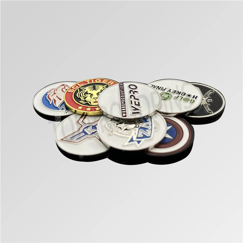 Personalized Custom Zinc Alloy Golf Course Marker Set-Durable & Lightweight with Logo for Tournament Use and Gift Option