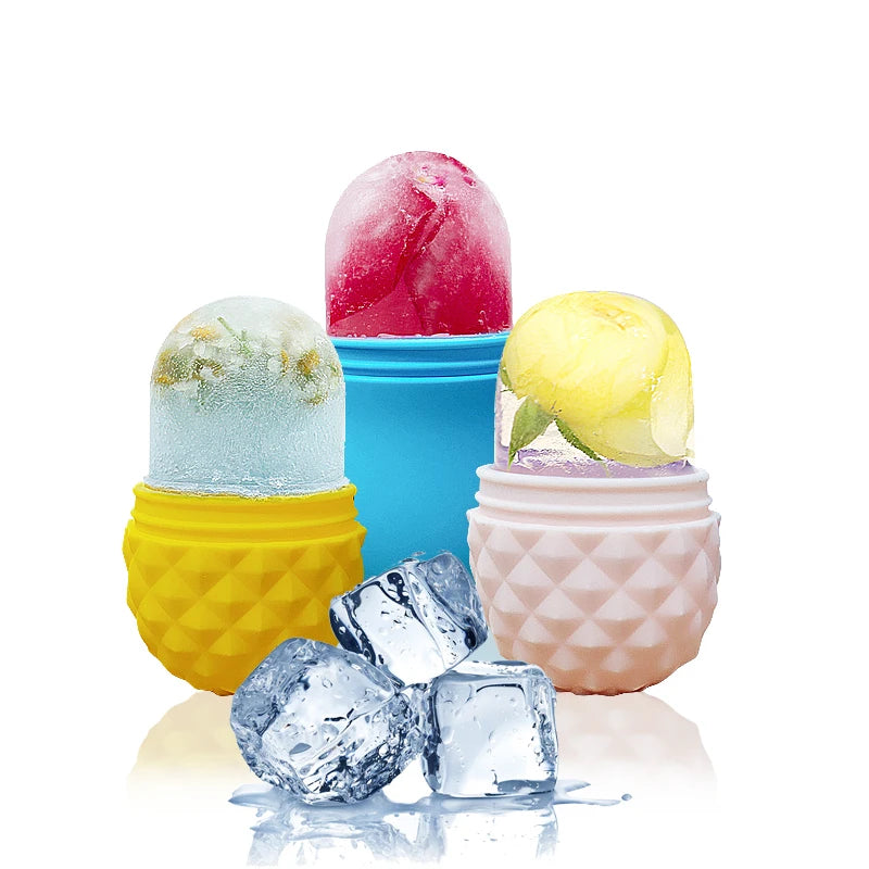 Wholesale Customization Facial Beauty Ice Roller Skin Care Tools Silicone Ice Face Roller