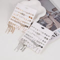 One Card Earrings Set Tassel Earring Women Earring Set Fashion Cute Opp Bag Small Tiny Heart Pearl Alloy Party Fanyue 30 Pairs