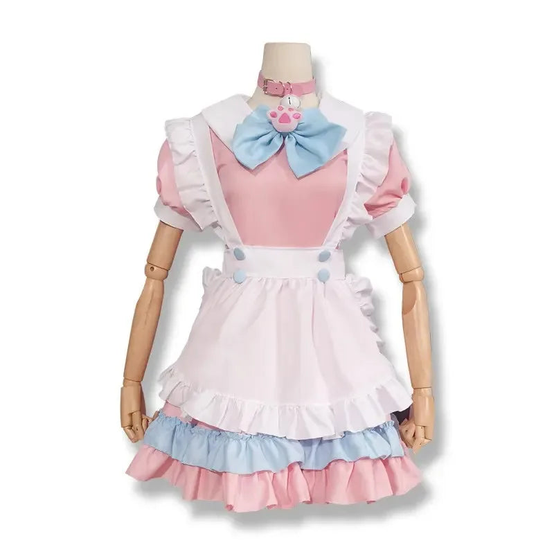 Factory Price Lolita Dress for Women Anime Costume Cosplay Powder Blue Maid Lolita Fancy Dress Cosplay Costume