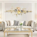 150x62cm Dropshipping Products 2024 3d Metal Handicraft Decoration Living Room Wall Creative Iron Light Luxury Wall Art Hanging