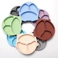 Cute Animal Silicone Baby Plate Reusable Toddler Dinner Plate with Suction Base