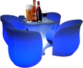 Modern Design Bar Tables and Chairs LED Outdoor Waterproof Glow Plastic Bar Stool Hire for Outdoor Events