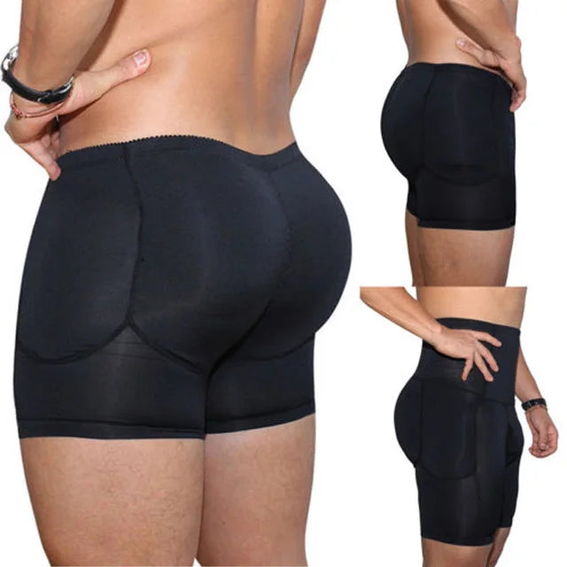 Hot Sexy Underwear Men Butt Lifter Underwear Tummy Control Padded Briefs Boxers With 4 Detachable Pads