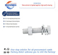 High Quality M10 Size Steel Bolts Set with Nuts Flat Spring Pad Hot Dip Galvanized Bolt and Nut Factory Direct