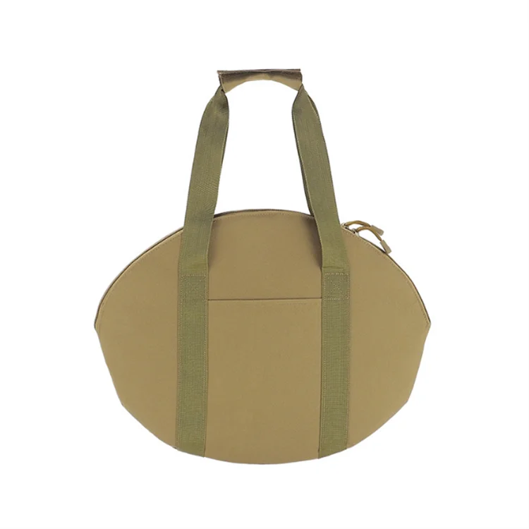 Portable Cast Iron Skillet Pouch Waterproof Grill Plate Storage Bag for Camping Heat-Resistant Frying Pan Case with MOLLE