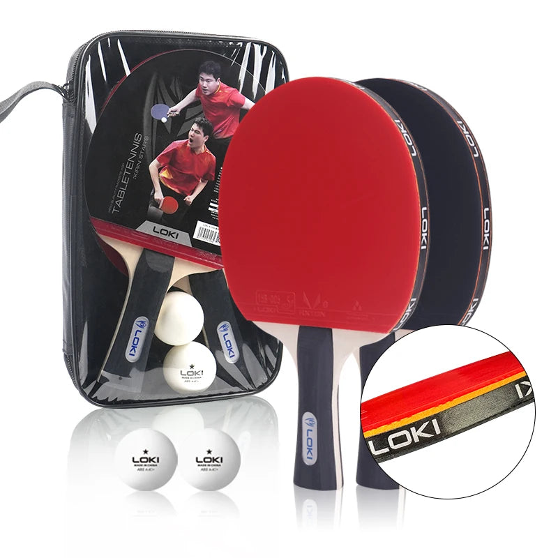 Loki ITTF Approved Professional Table Tennis Racket K1000 Ping Pong Paddle Set Paleta De Ping Pong MegaBDM