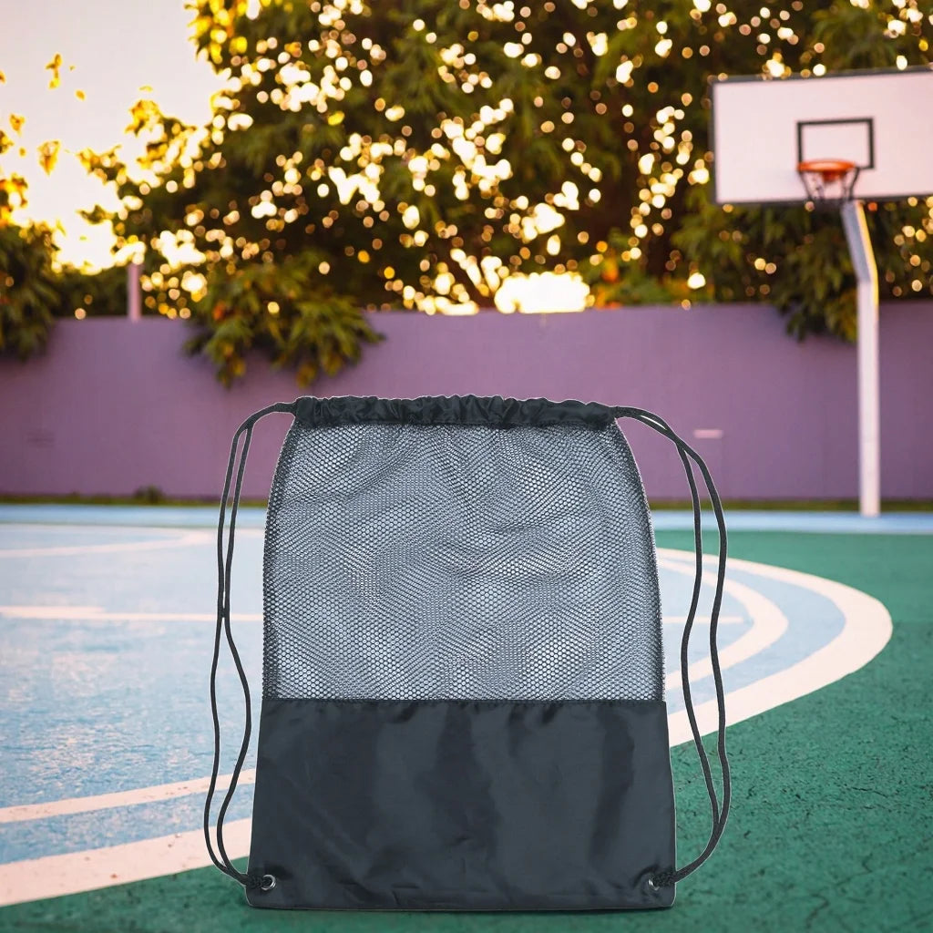Mesh Drawstring Bags Net Backpack Mesh Equipment  Sports Storage Bag for Beach Swimming Gym Drawstring