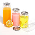 Customized 330Ml Cute Mini Clear Wide Mouth Coffee Can Plastic With Easy Open Lid for Honey