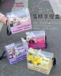 Factory Sells Macarons Folding Paper Box Recycled Materials Floral Design for Valentine's Day Gift Paper Box PVC Eco-Friendly