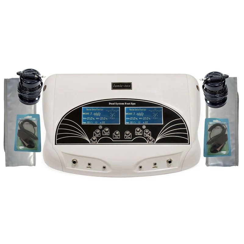 Home Use Dual System Ionic Foot Bath Detox Foot Spa Ion Cleanse Machine