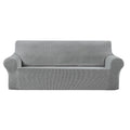 Manufacturer's Lightweight Striped Three-Seat Sofa Slipcover Universal Stretchable L-Shaped Cover Protector