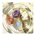 wholesale raw mixed materials rough stone crystal necklace healing pendant gift