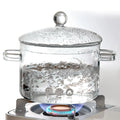 Color Package Handmade Customization Minimalist Eco-Friendly Food-grade 1900 ML Glass Cooking Pot Cookware Set Kitchen