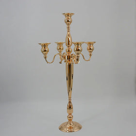 Wedding Props Crafts Metal Candlestick Iron Plated Golden Candle Holder Home Wedding Decoration