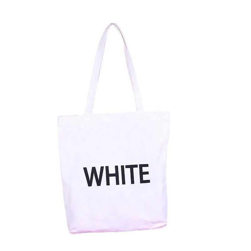 Wholesale Promotion Custom Printed Cotton Grocery Shopping Bag with Logo Cheap Letter Color Unique Design