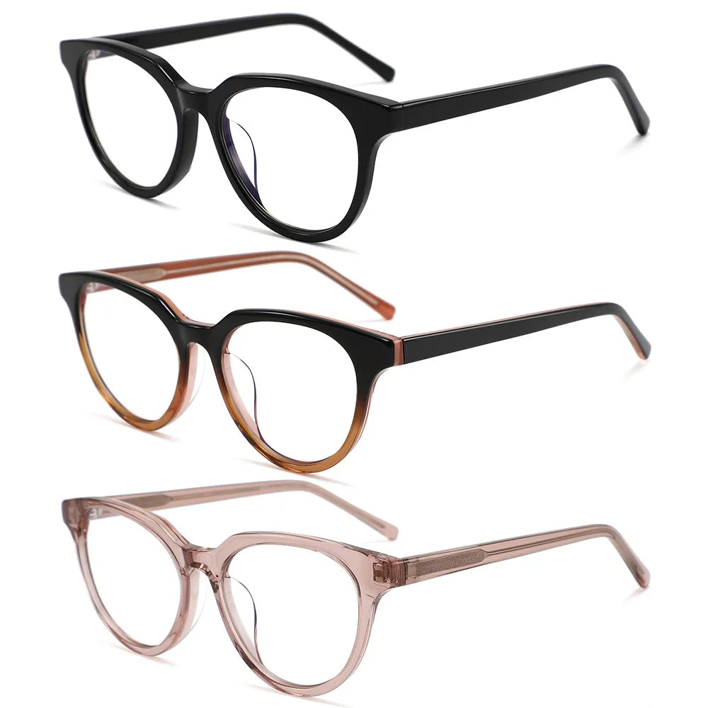 2024 Gradient Frame New Fashion Eye Anti Blue Light Blocking Glasses Trendy Acetate Computer Eyeglasses