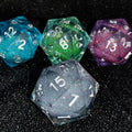 Customizable Logo Font 53mm Extra Large Quicksand Liquid D20 Dice Set Resin Polyhedral for DND Collectible D20 Dice