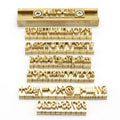Alphanumeric Symbol Leather Cold Stamp Tool 10cm T-Slot Clamp Cold Pressed Brass Soldering Iron Hot Stamping Moulds