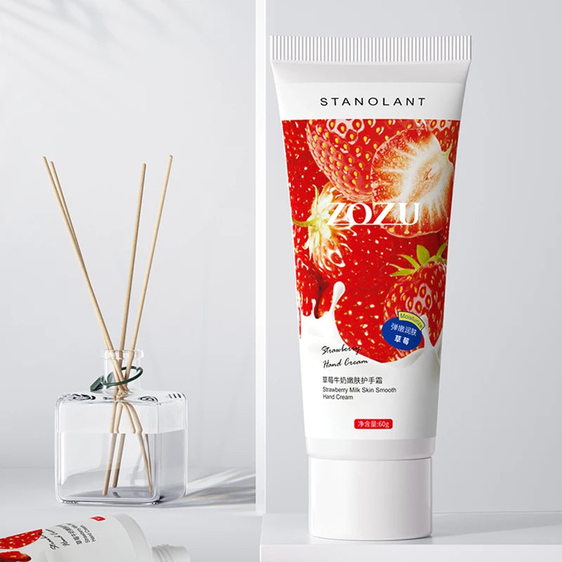 ZOZU Strawberry Milk Fruit Hand Care Cream Nourishing Moisturizing Hand Cream Daytime Hydration Firming Hand Skin Care Products