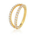 ROXI Fashion Simple Ins S925 Sterling Silver Double-layer Diamond Cartilage Puncture Ear Bone Nail Nose Nail Nose Ring
