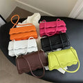 2025 Women's Bag Trendy PU Shoulder Bag Stylish Elegant Lace Underarm Square Bag Candy Pattern Handbag Colorful Handbag