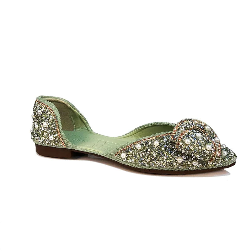 New Style Retro Shallow-mouthed Shoes Flat Sandals Pointed Soft Bottom Women's Sandals Flat Shoes Women's Sandals Flat Shoes