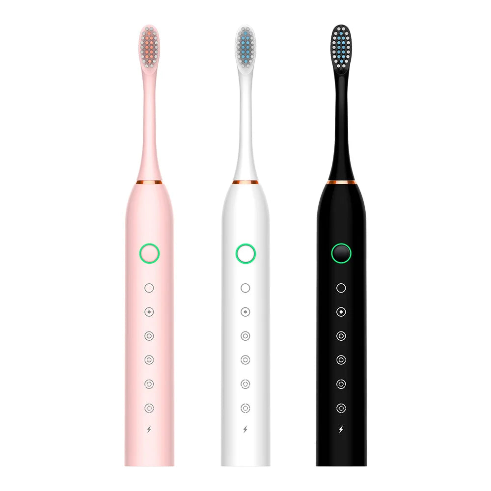 Electric Sonic Toothbrush Adult With 4 Soft Brush Heads 6 Modes Christmas Gift Electric Toorhbrush Couple Toothbrush Ultracsonic