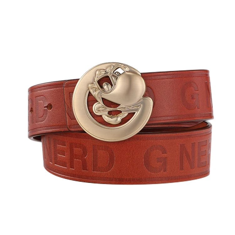 Western Classic Belt Buckles Manufacturer Custom Embossed Real Leather Metal Buckles Genuine Leather Belts Design for Men