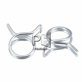 Zinc Plated Double Wire Spring Hose Clamp 6mm Motorcycle ATV Fuel Line Silicone Hose Tube Spring Clips