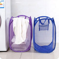 Home Housekeeping up Washing Clothes Bin Bag Clothes Multi Colors Storage Foldable Mesh Laundry Basket