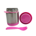 Kids 300ml Portable Stainless Steel Lunch Box with Spoon Thermal Food Warmer Back to School Pot Jar Container