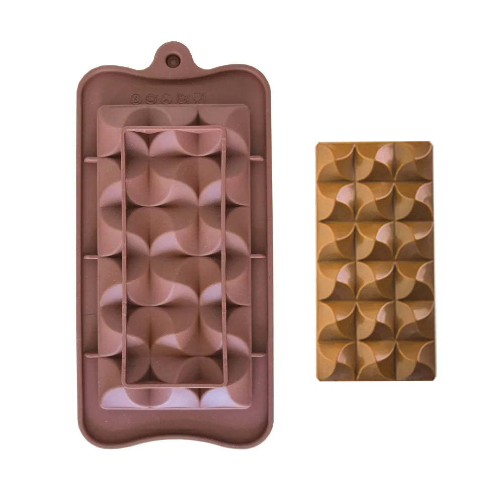 Non Stick Multi Shapes  Silicone Molds for Wax Melts Break Apart Chocolate Molds Silicone  Candy Bar Molds
