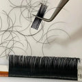 Private Label 0.03 0.05 0.07 Individual Lash Supplier Soft Matte Black Volume Lash Trays C D Fluffy Cashmere Eyelash Extensions