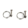 304 Stainless Steel Double Wire Hose Clamp Plastic Ring Enclosure for Metric Measurement System Pipe Clamping