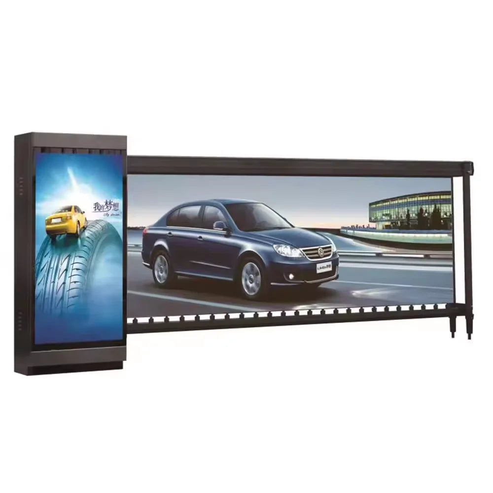 Factory Price Automatic Car Parking Barrier Gate Ip68 Security Advertising Flood Defence Gate With Led Screen Light
