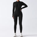 Customized Zipper High Quality Women's Jumpsuit Hollow Back Open Back Yoga Suit Sports Running Fitness Jumpsuit Solid