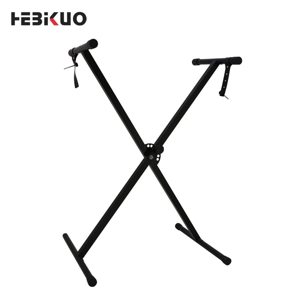 Factory Wholesale HEBIKUO Q-1XC Adjustable Foldable Unweld Keyboard Stand for Electric Piano Black