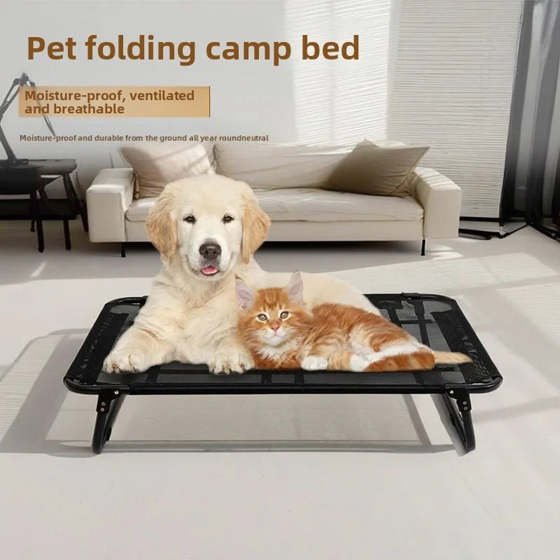 Wholesale Manufacturer Foldable Heavy Duty Strong Outdoor Cooling Elevated Dog Bed Summer Bed for Pets